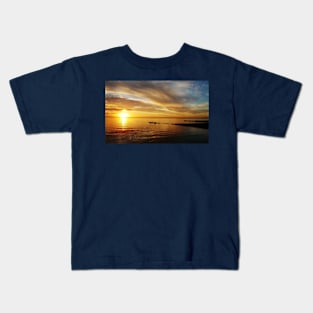 Golden Sunset at Brighton Beach Kids T-Shirt